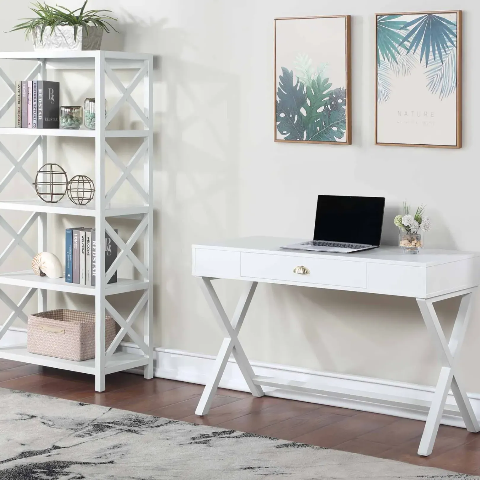 Clearance Adelaide Desk, White Opening Sales Office