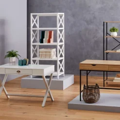 Clearance Adelaide White Bookshelf Gift Selection Office