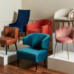 Best Aura Green Velvet Wrap Around Arm Chair With Brass Capped Legs Fashion Accent Chairs