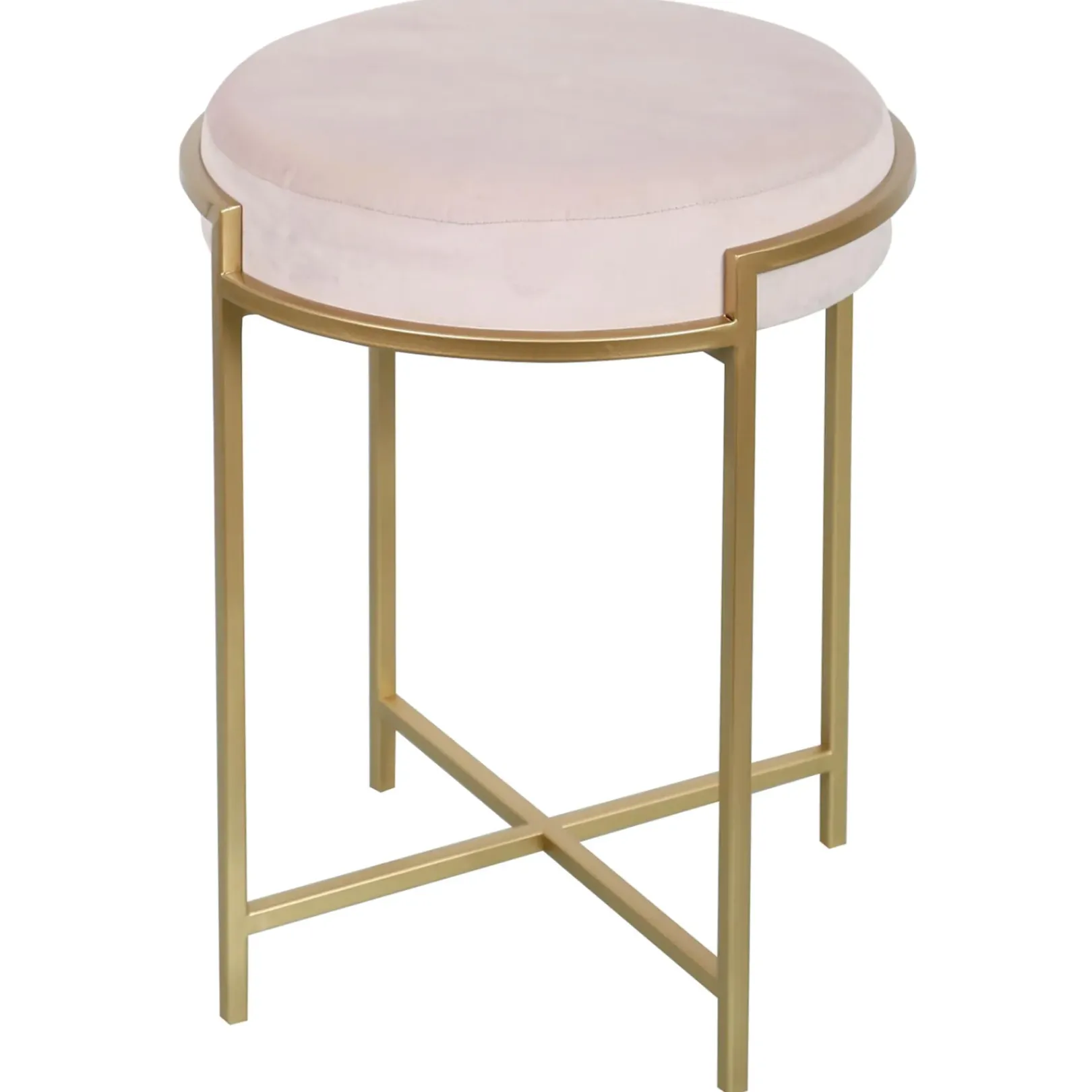 Blair Pink & Gold Stool, 20 Gift Selection Ottomans & Poufs