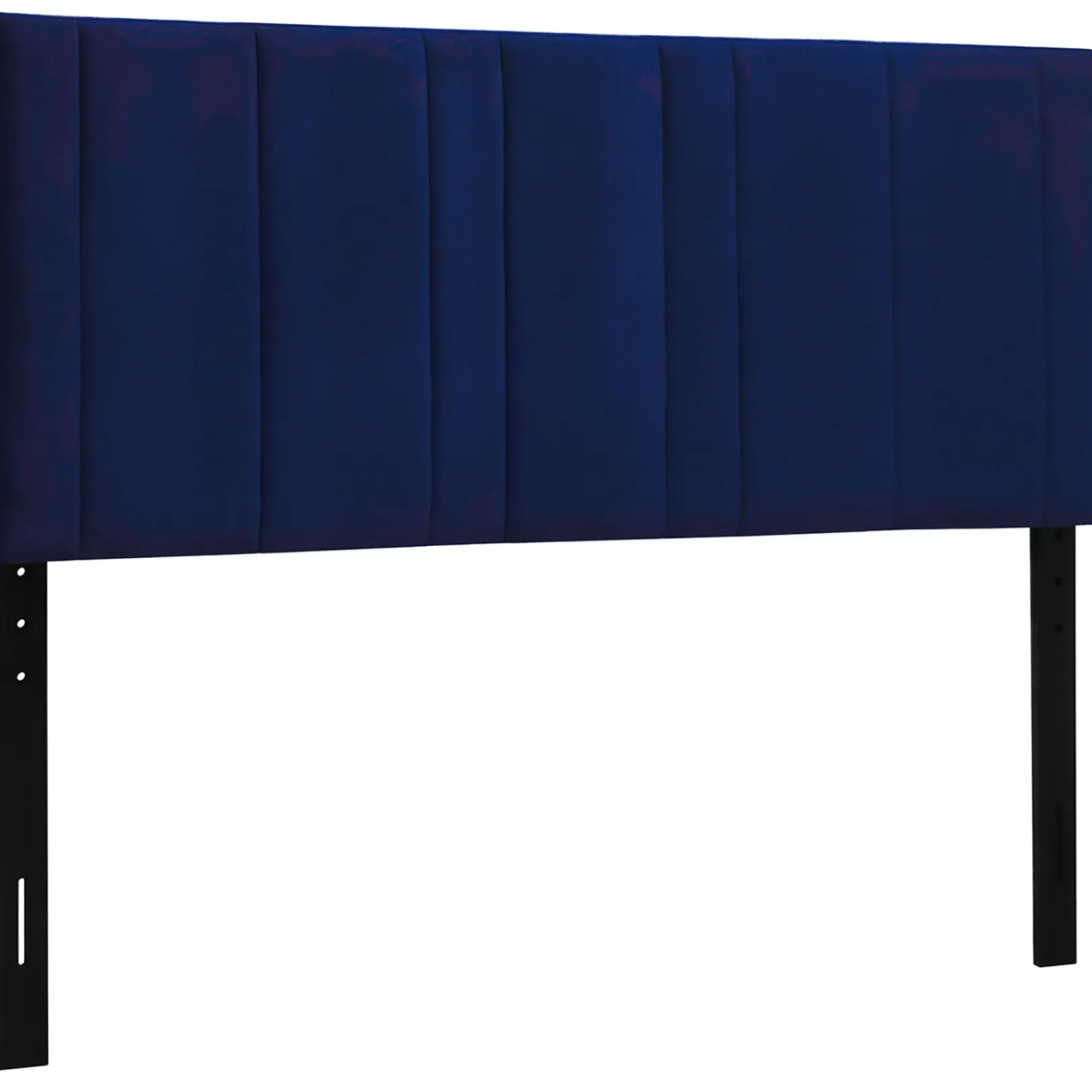 New Chandler Channeled Navy Velvet Queen Headboard Featured Bedroom