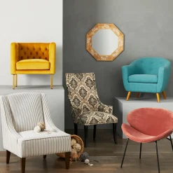 Outlet Chatham Damask Print Accent Chair Discount Accent Chairs