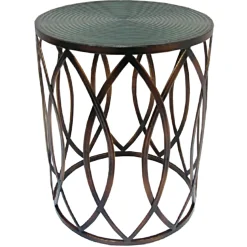 New Copper Round Metal Side Table, Large Promotion Accent Tables