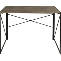 New Dakota Black & Brown Industrial Modern Office Desk Bargain Sale Office