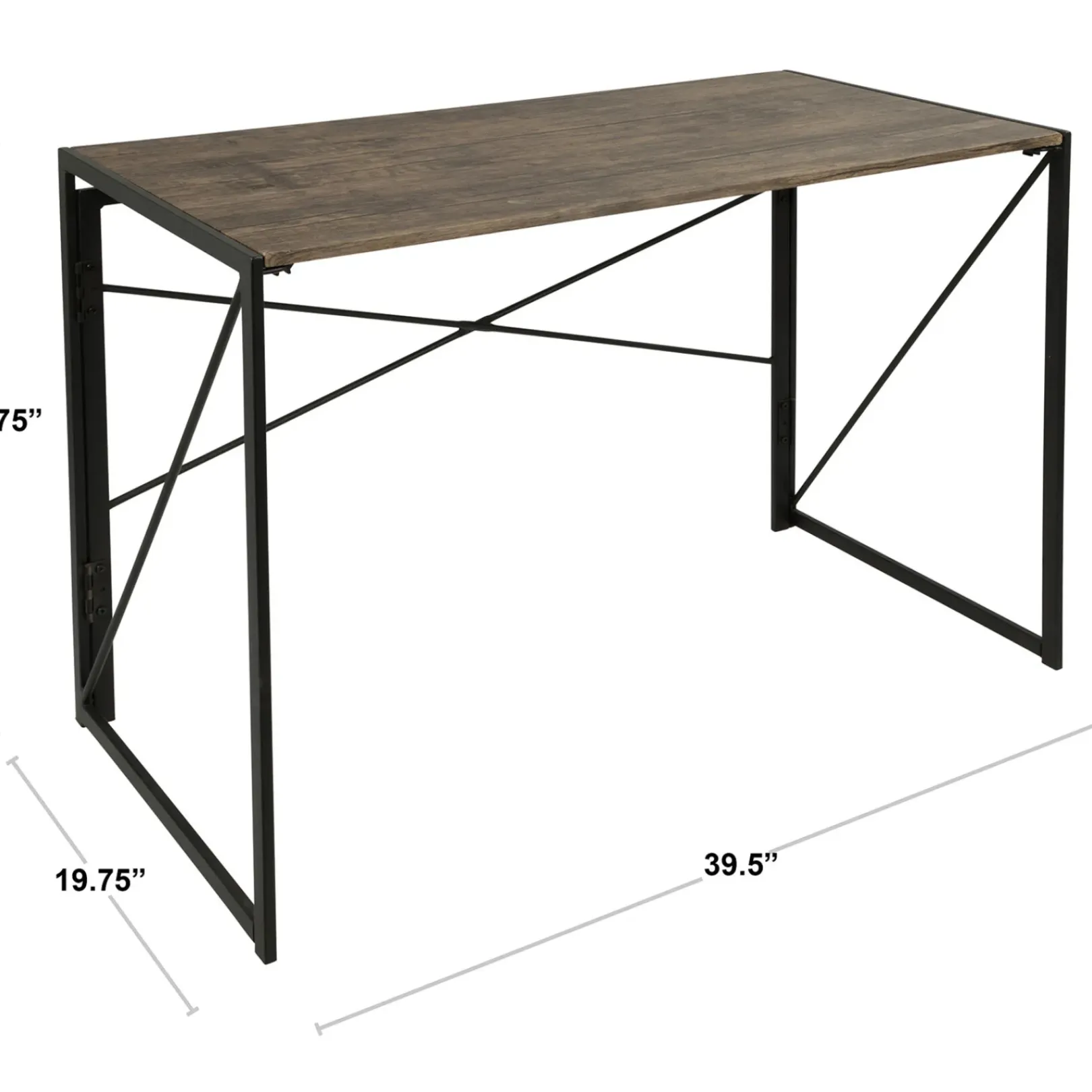 New Dakota Black & Brown Industrial Modern Office Desk Bargain Sale Office