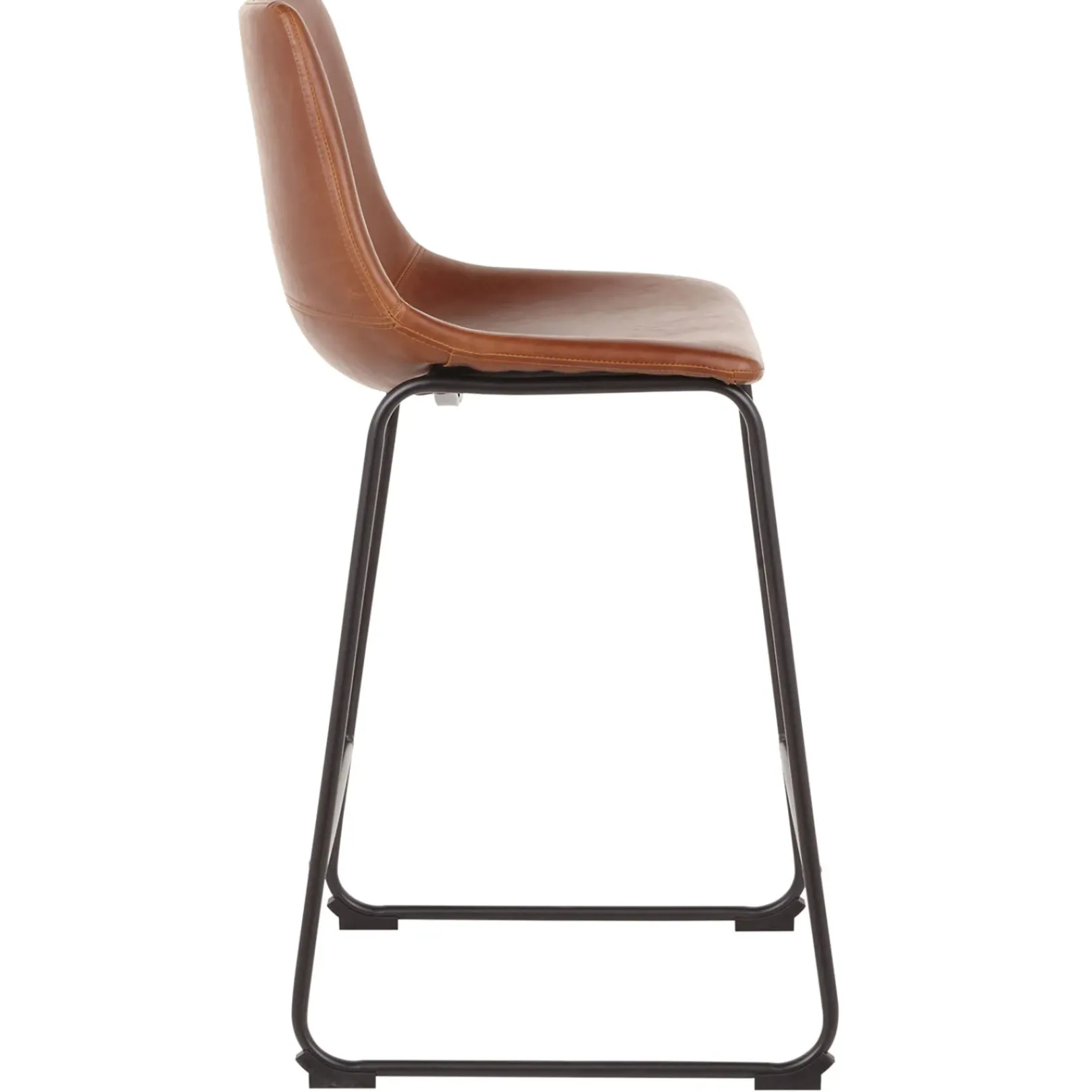 Clearance Drake Cognac Modern Industrial Faux Leather Barstool, 30 Less Expensive Barstools