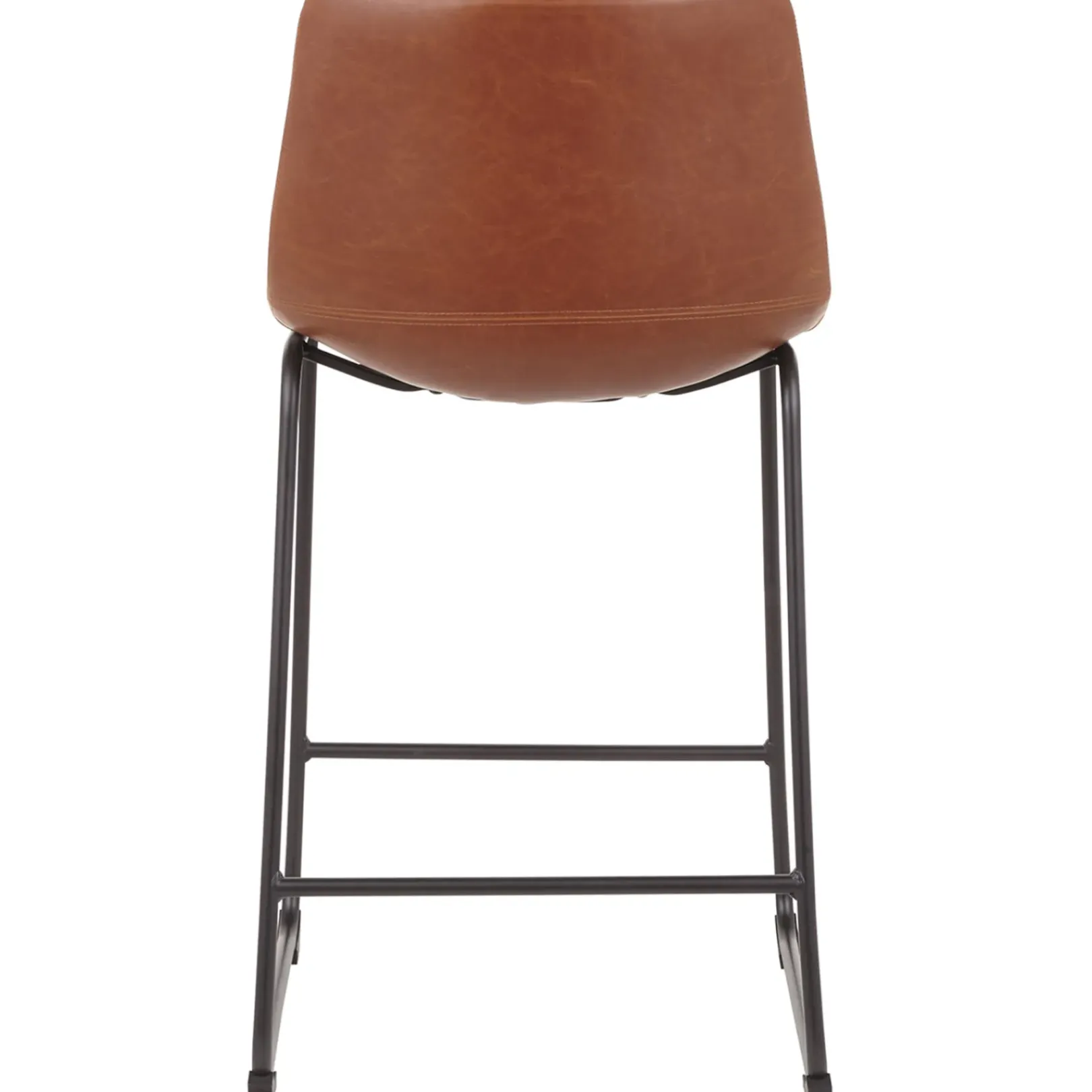 Clearance Drake Cognac Modern Industrial Faux Leather Barstool, 30 Less Expensive Barstools