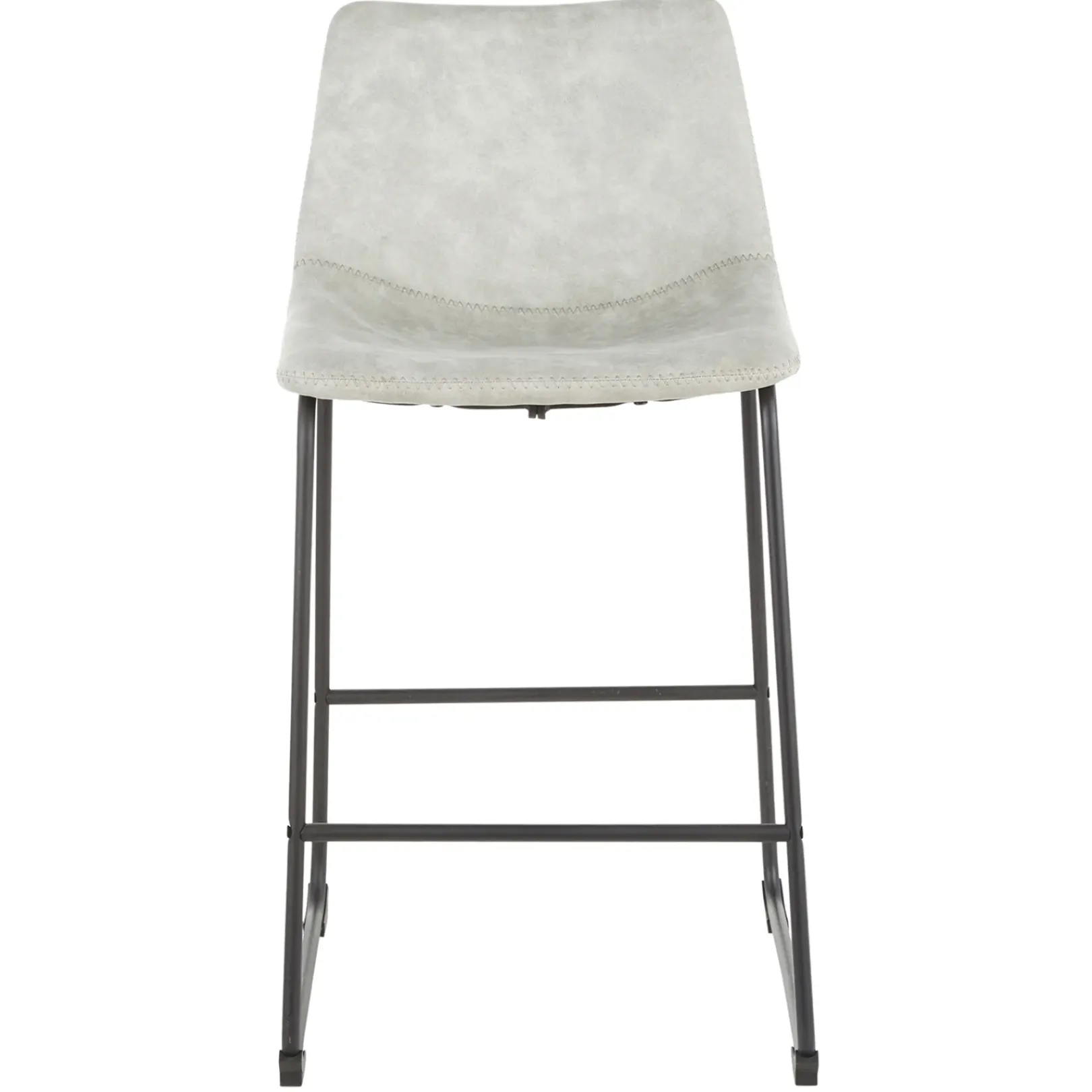 New Drake Modern Faux Leather Industrial Barstool, Light Grey Fashion Barstools