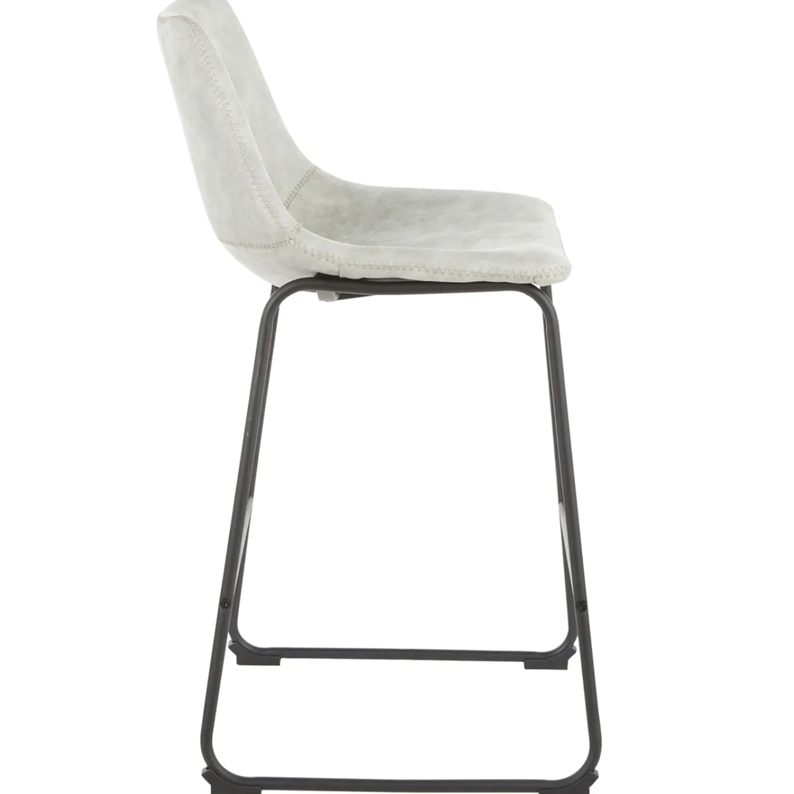 New Drake Modern Faux Leather Industrial Barstool, Light Grey Fashion Barstools