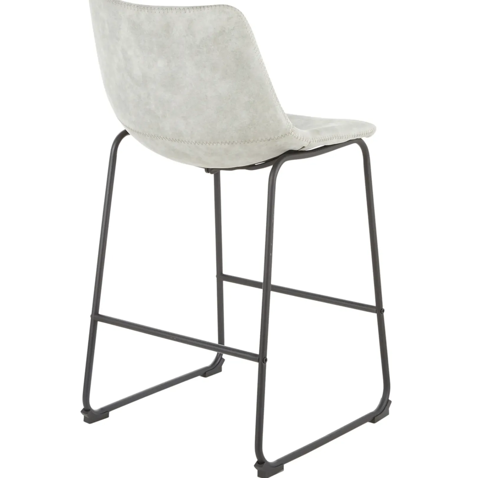 New Drake Modern Faux Leather Industrial Barstool, Light Grey Fashion Barstools