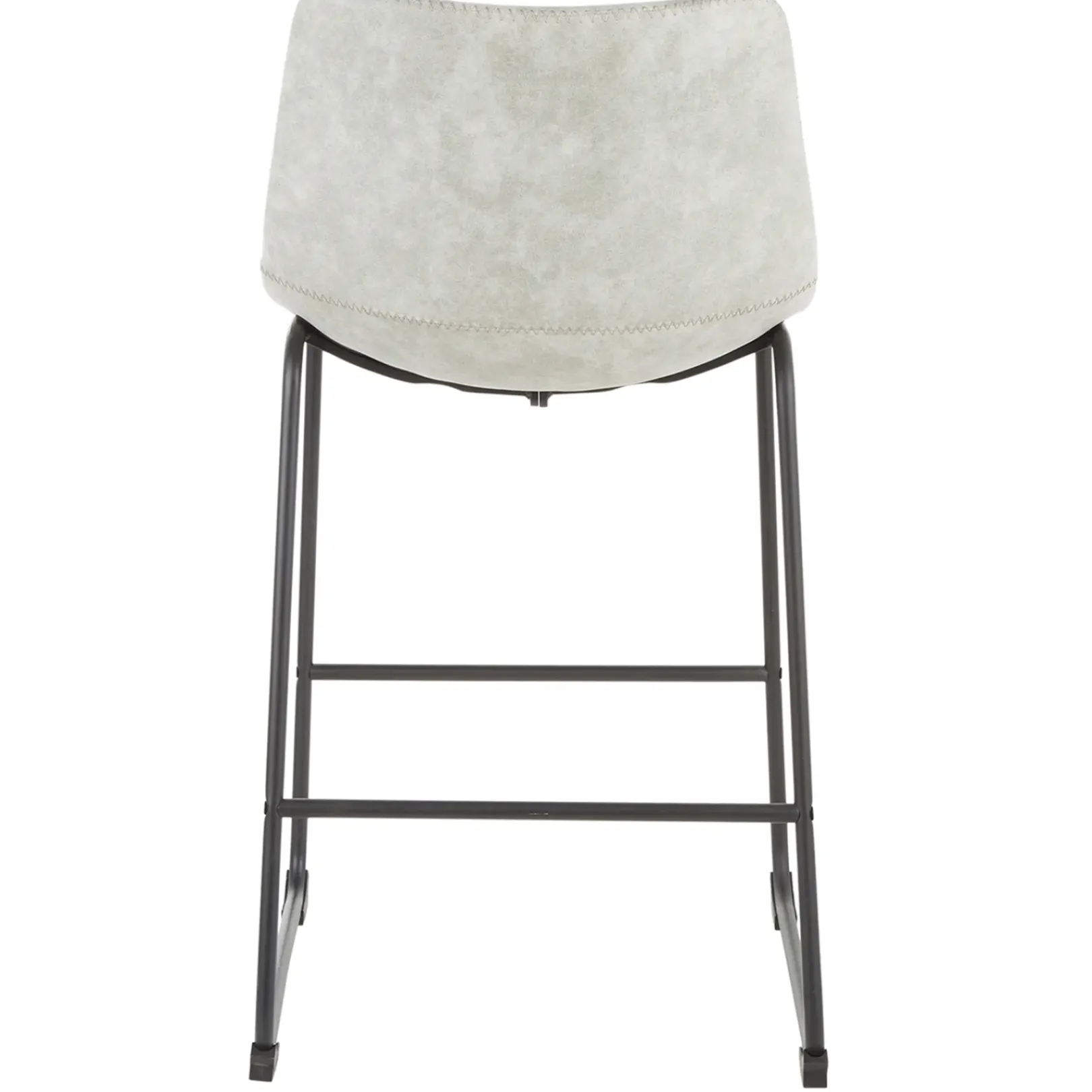 New Drake Modern Faux Leather Industrial Barstool, Light Grey Fashion Barstools