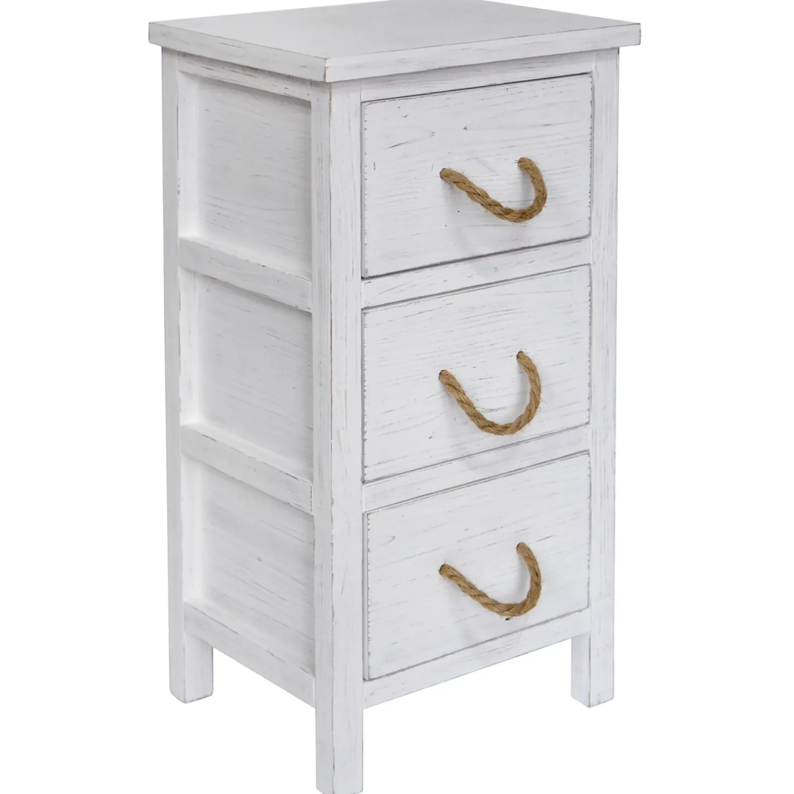 Online 3-Drawer Distressed White Cabinet Outlet Bedroom