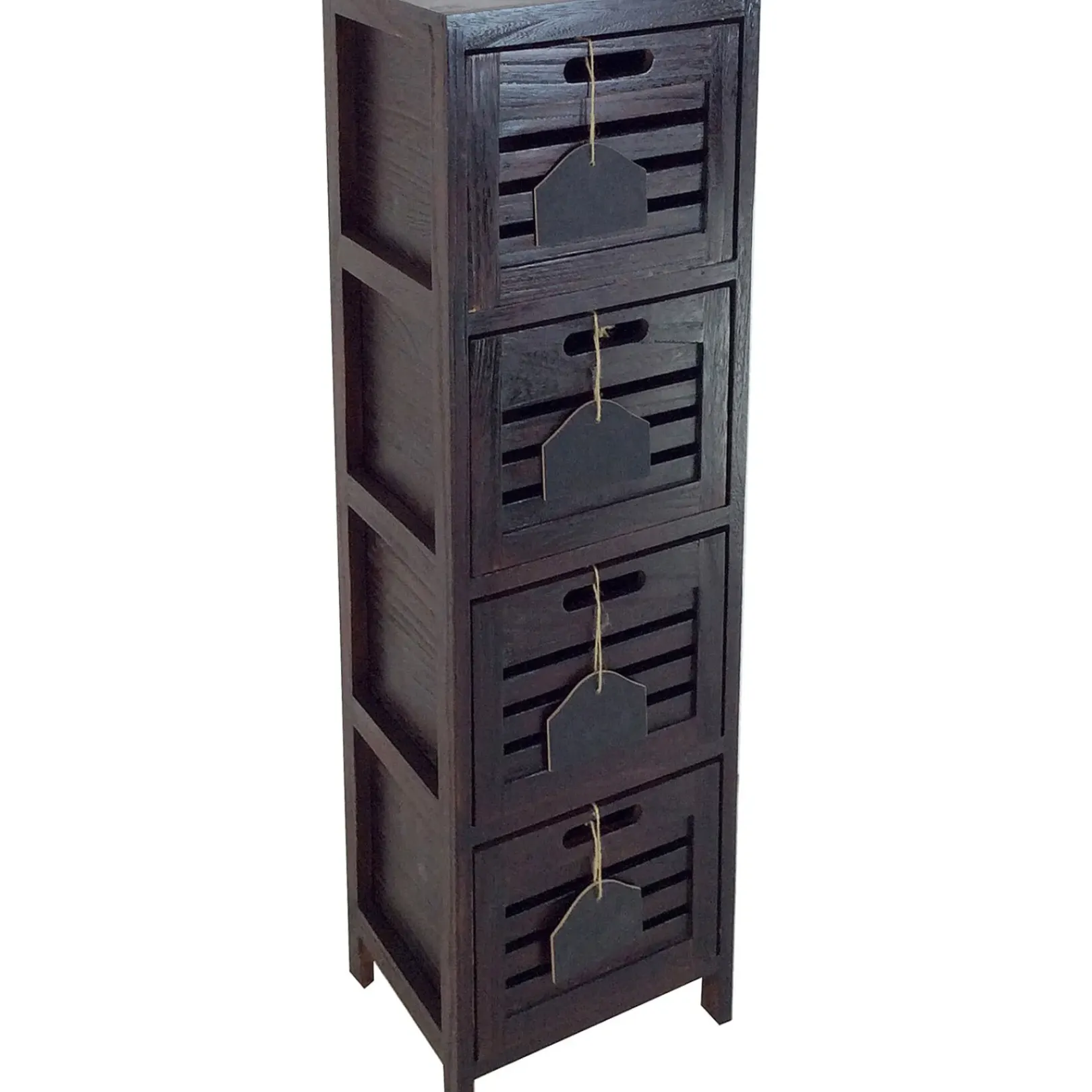 Best 4-Drawer Grey Wooden Cabinet, Medium Flash Sale Cabinets & Chests