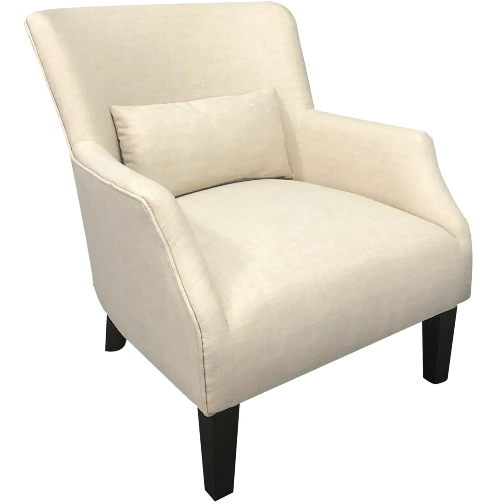 Sale Emilee Cream Upholstered Accent Chair Premium Accent Chairs