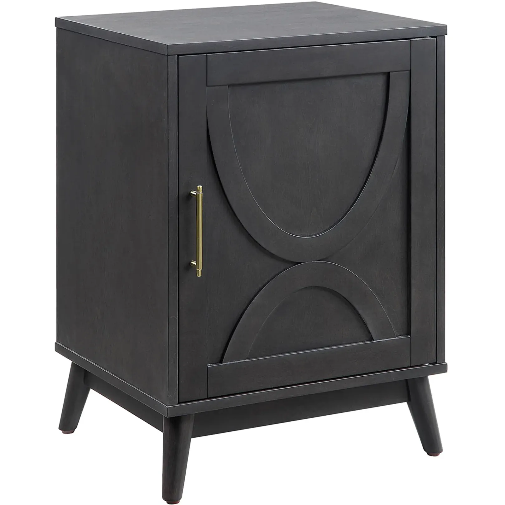 Ezra Dark Brown Cabinet With Gold Handle Promotion Cabinets & Chests