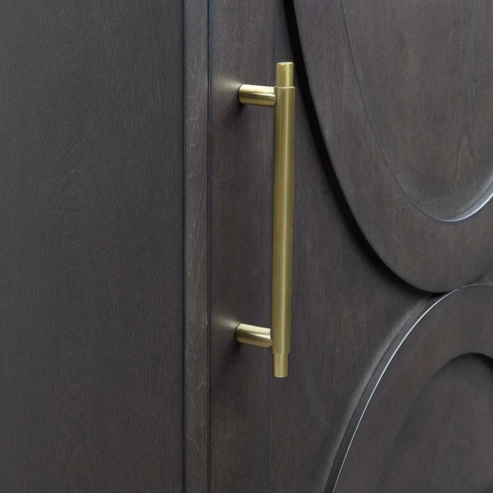 Ezra Dark Brown Cabinet With Gold Handle Promotion Cabinets & Chests