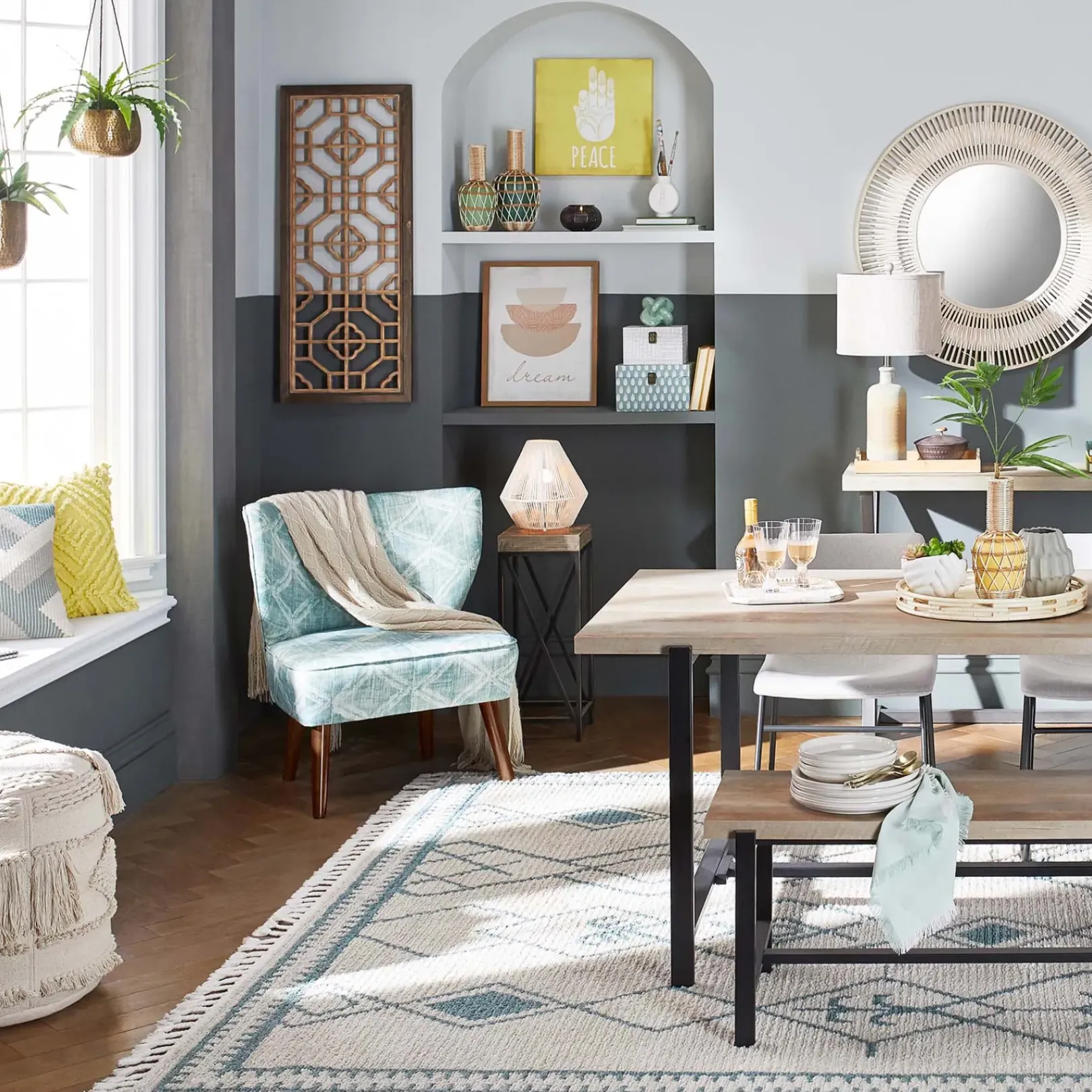 Sale Found & Fable Loggy Wood & Metal Dining Table, 71 Good Quality Dining Tables & Sets