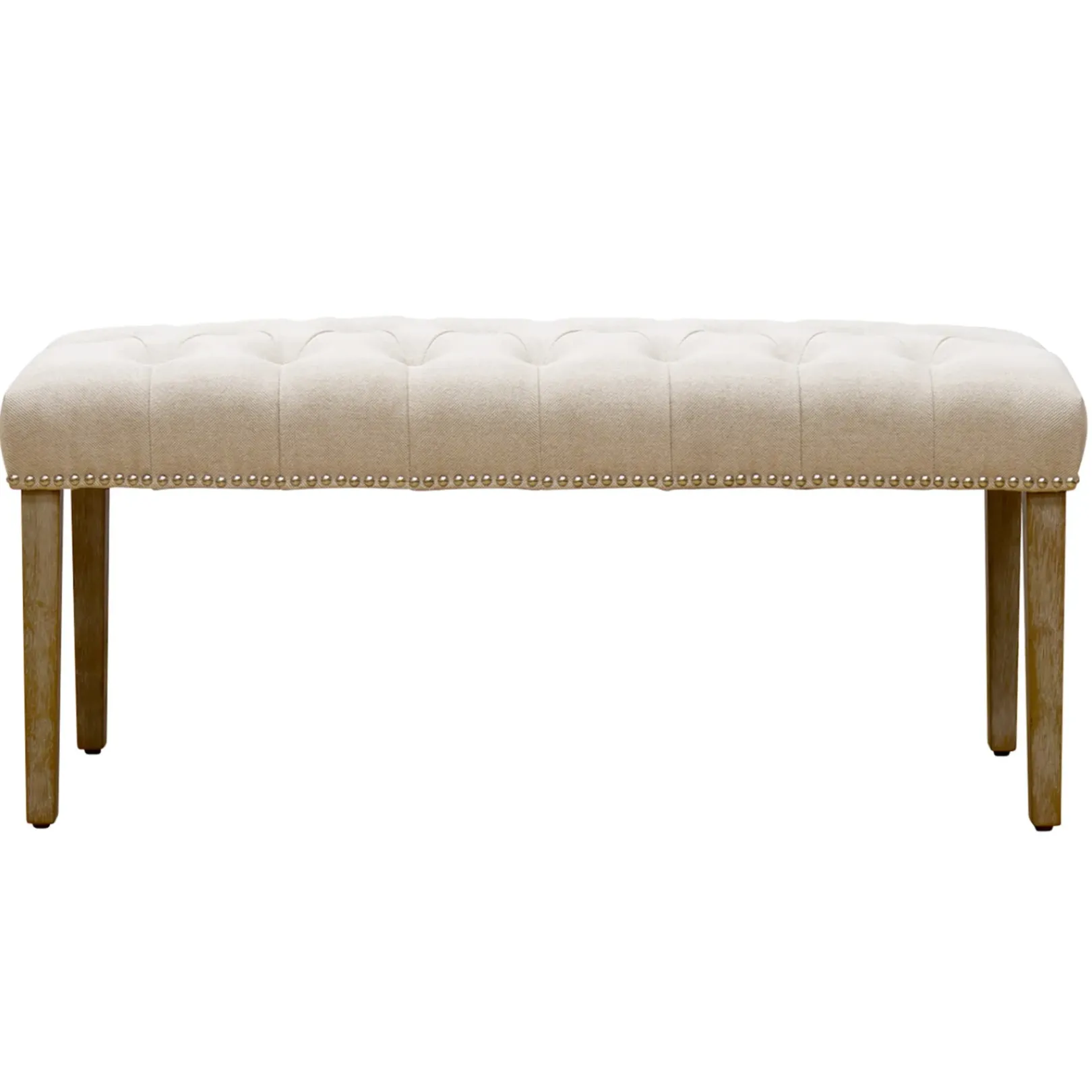 Grace Mitchell Bailey Tufted Bench With Ring Accents, Kd Discount Benches