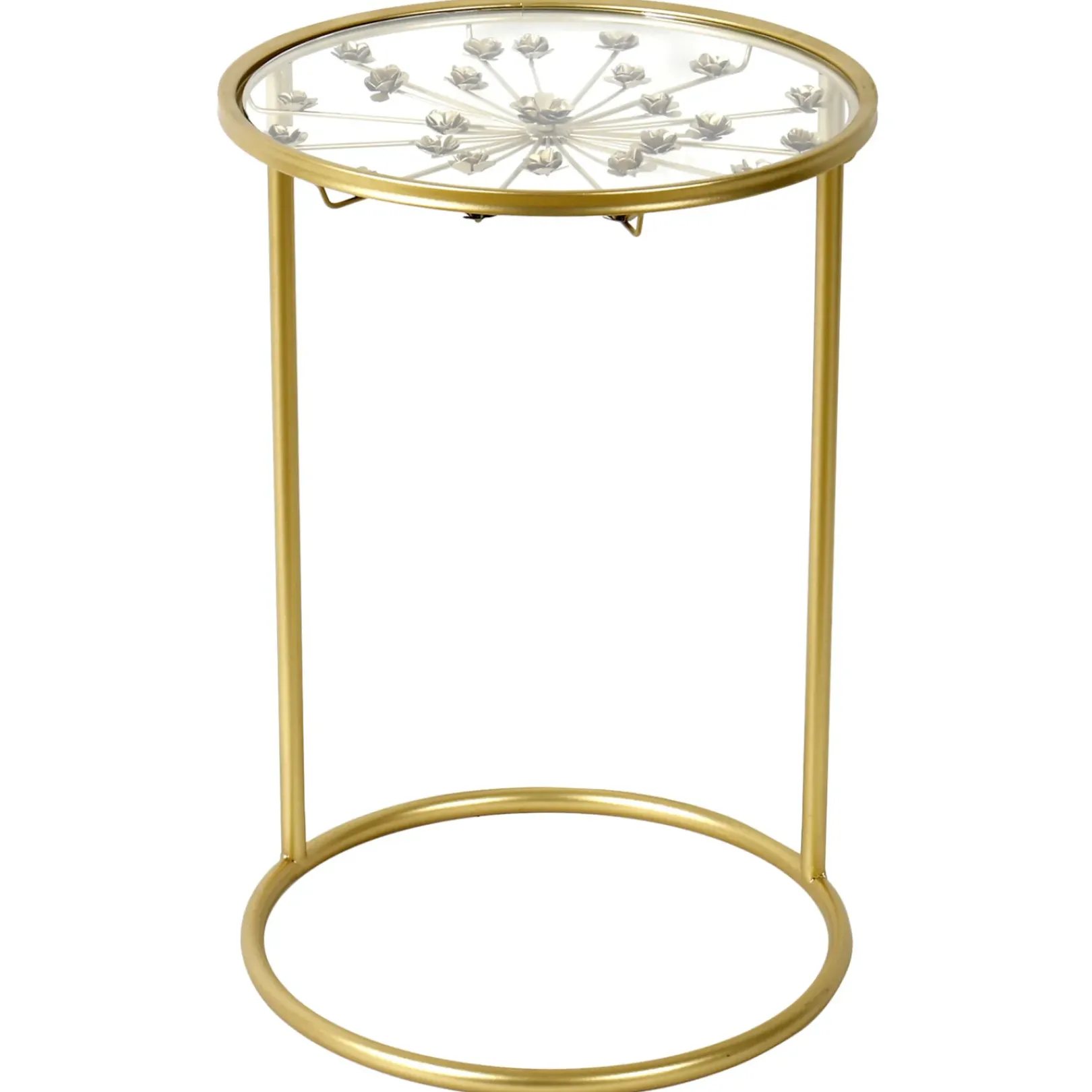 Discount Grace Mitchell Round Gold Accent Table With Glass Top Fashion Accent Tables
