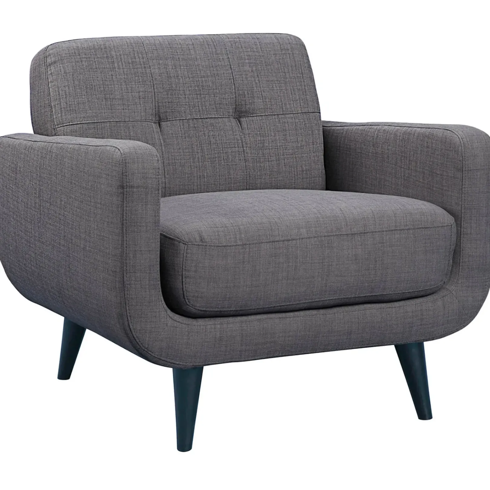 Hadley Tufted Back Accent Chair, Charcoal Grey Flash Sale Accent Chairs