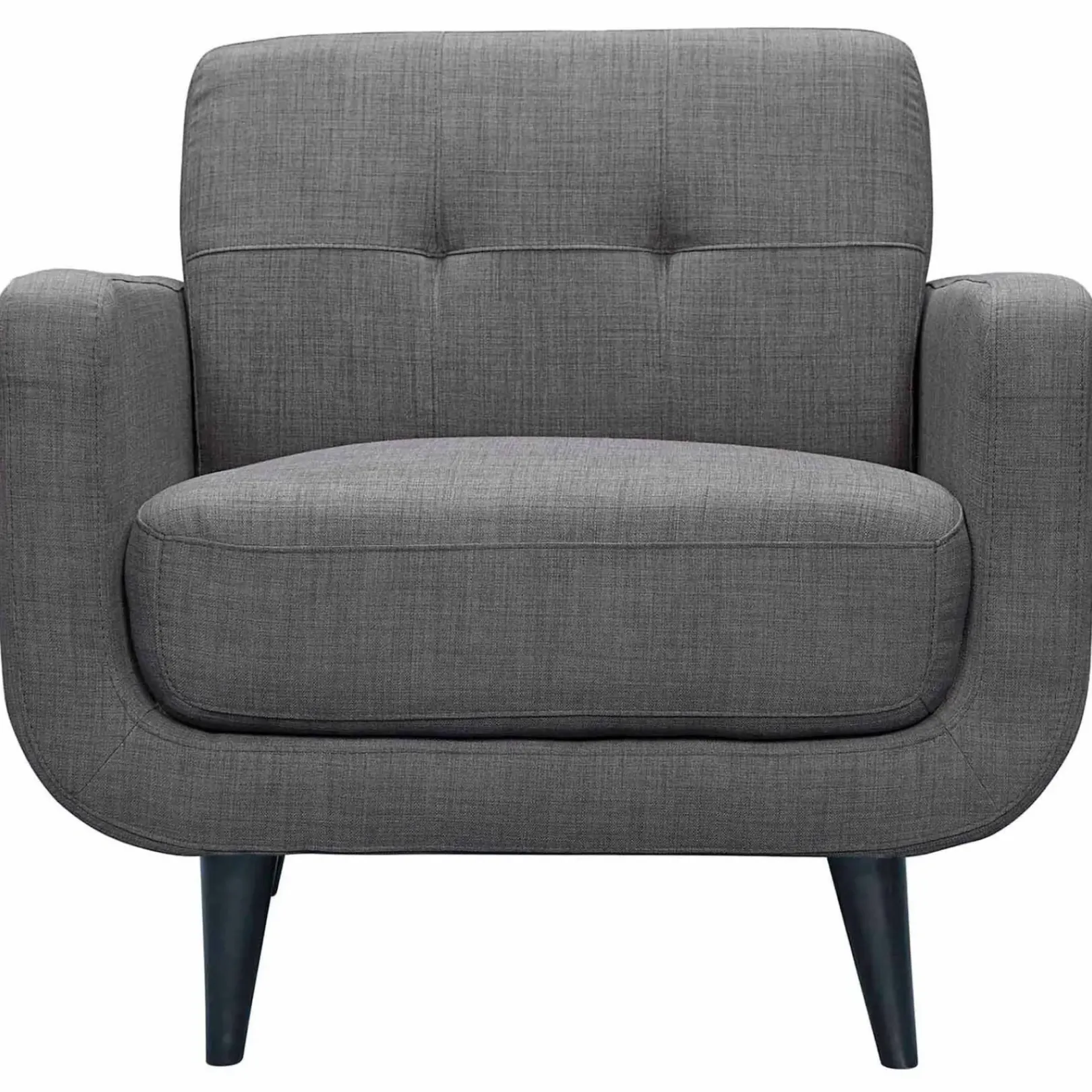 Hadley Tufted Back Accent Chair, Charcoal Grey Flash Sale Accent Chairs