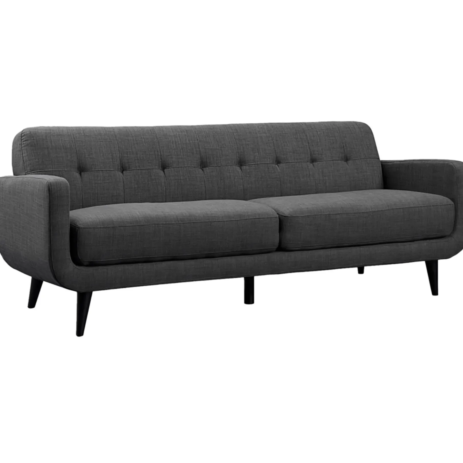 Clearance Hadley Tufted Back Sofa, Charcoal Grey Opening Sales Sofas & Settees & Loveseats