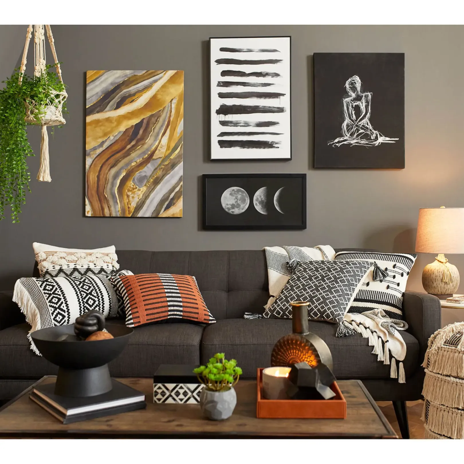 Clearance Hadley Tufted Back Sofa, Charcoal Grey Opening Sales Sofas & Settees & Loveseats