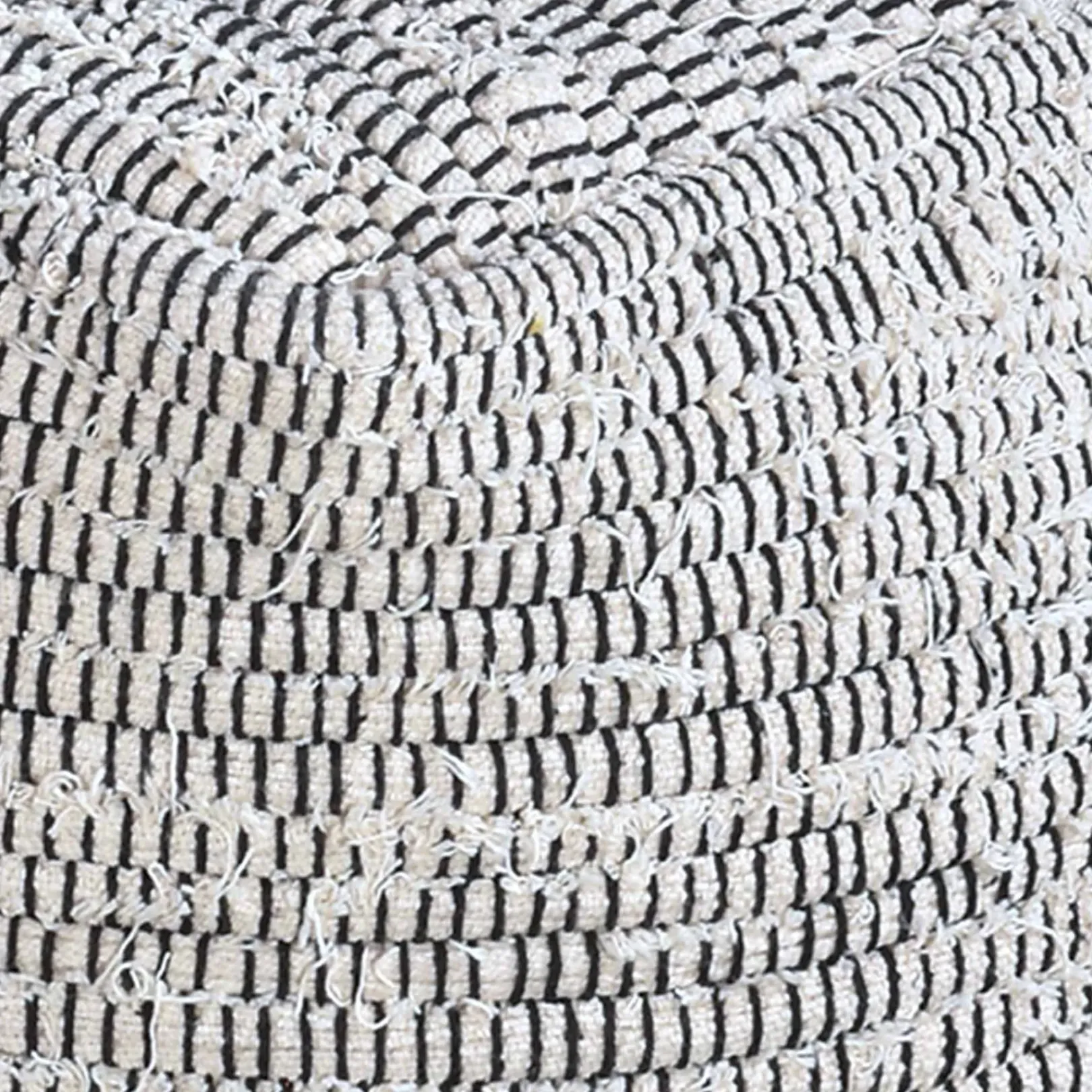 Hot Honeybloom Black & Cream Pouf Discount Online Ottomans & Poufs