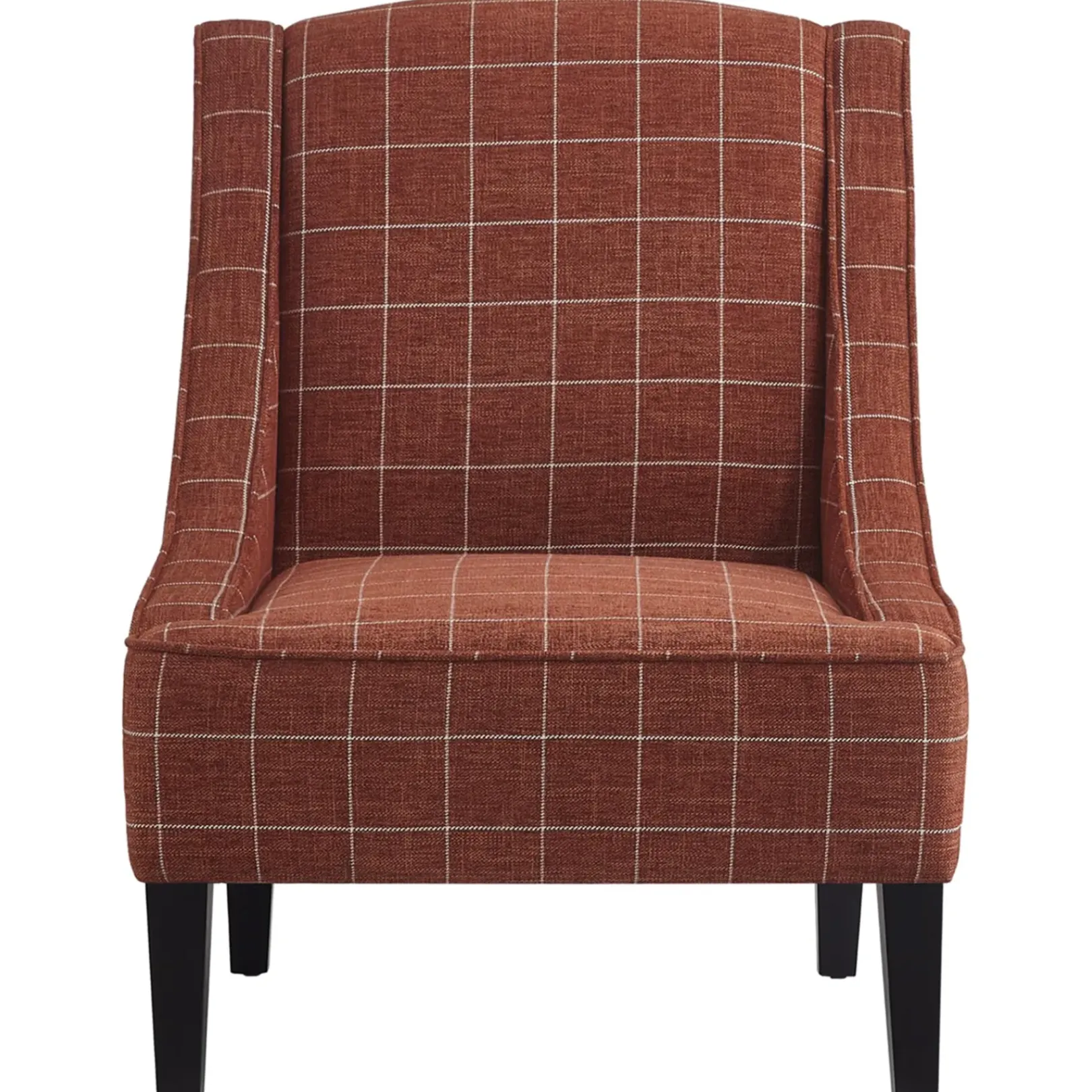 Best Honeybloom Kayson Paprika Plaid Accent Chair Low Price Accent Chairs