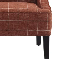 Best Honeybloom Kayson Paprika Plaid Accent Chair Low Price Accent Chairs