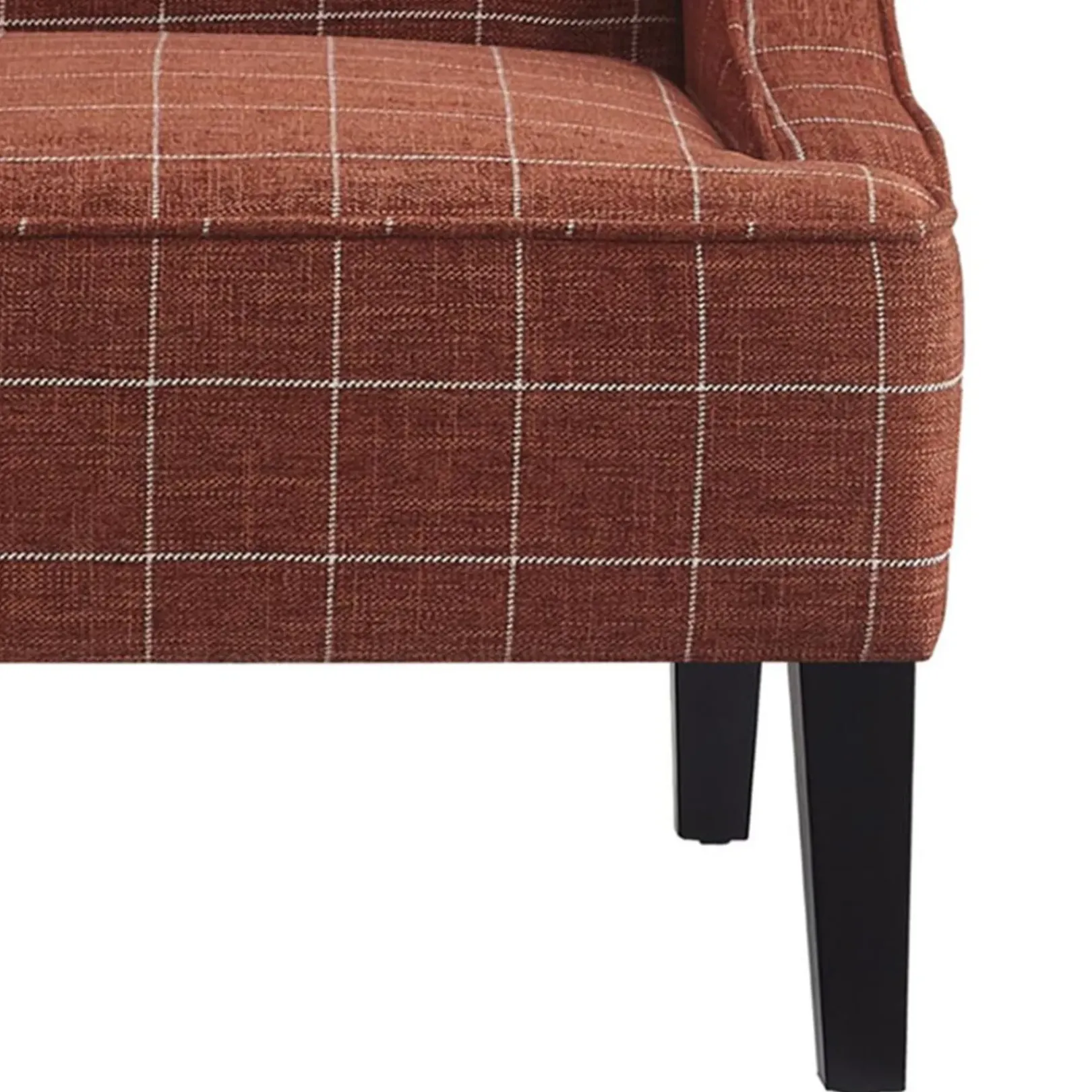 Best Honeybloom Kayson Paprika Plaid Accent Chair Low Price Accent Chairs