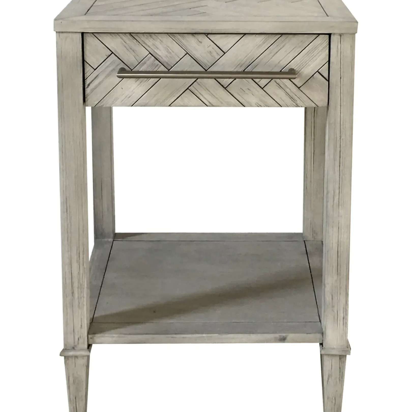 Sale Kate 1 Drawer 1 Shelf Parquet Wood Side Table Discount Online Accent Tables