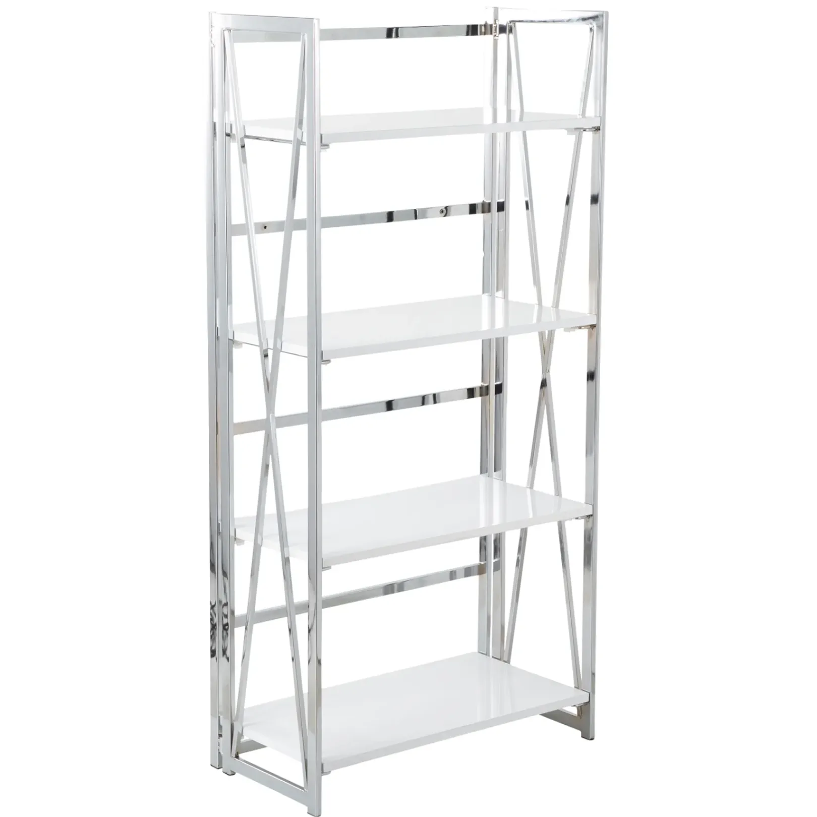 Clearance Laila Ali Astrid Chrome Bookshelf Promotion Office
