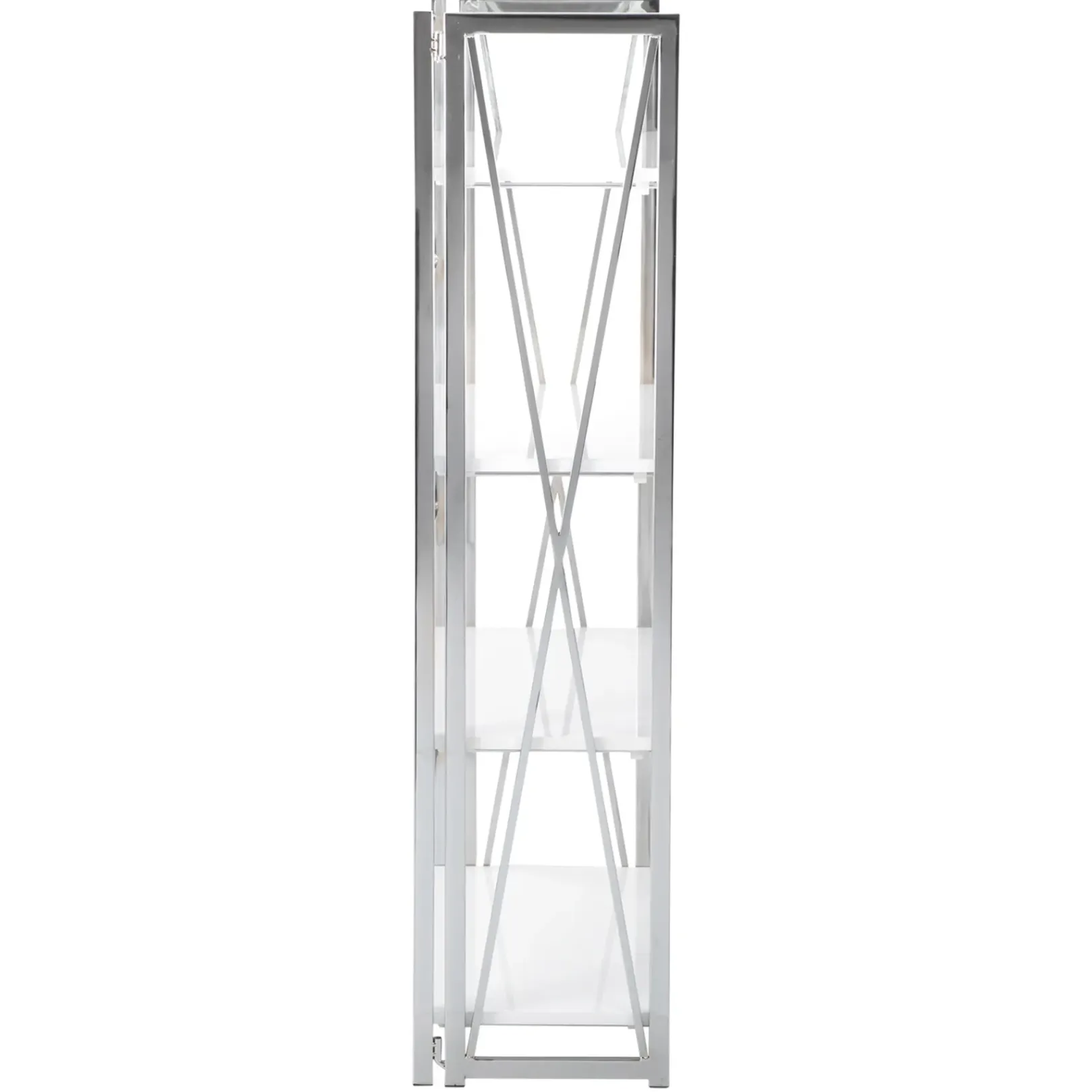 Clearance Laila Ali Astrid Chrome Bookshelf Promotion Office