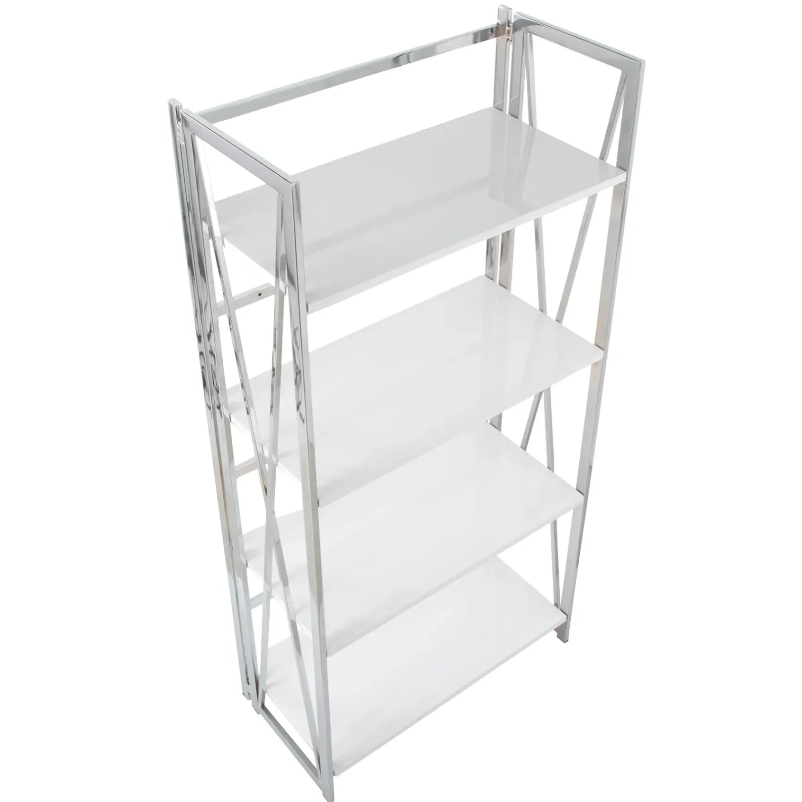 Clearance Laila Ali Astrid Chrome Bookshelf Promotion Office
