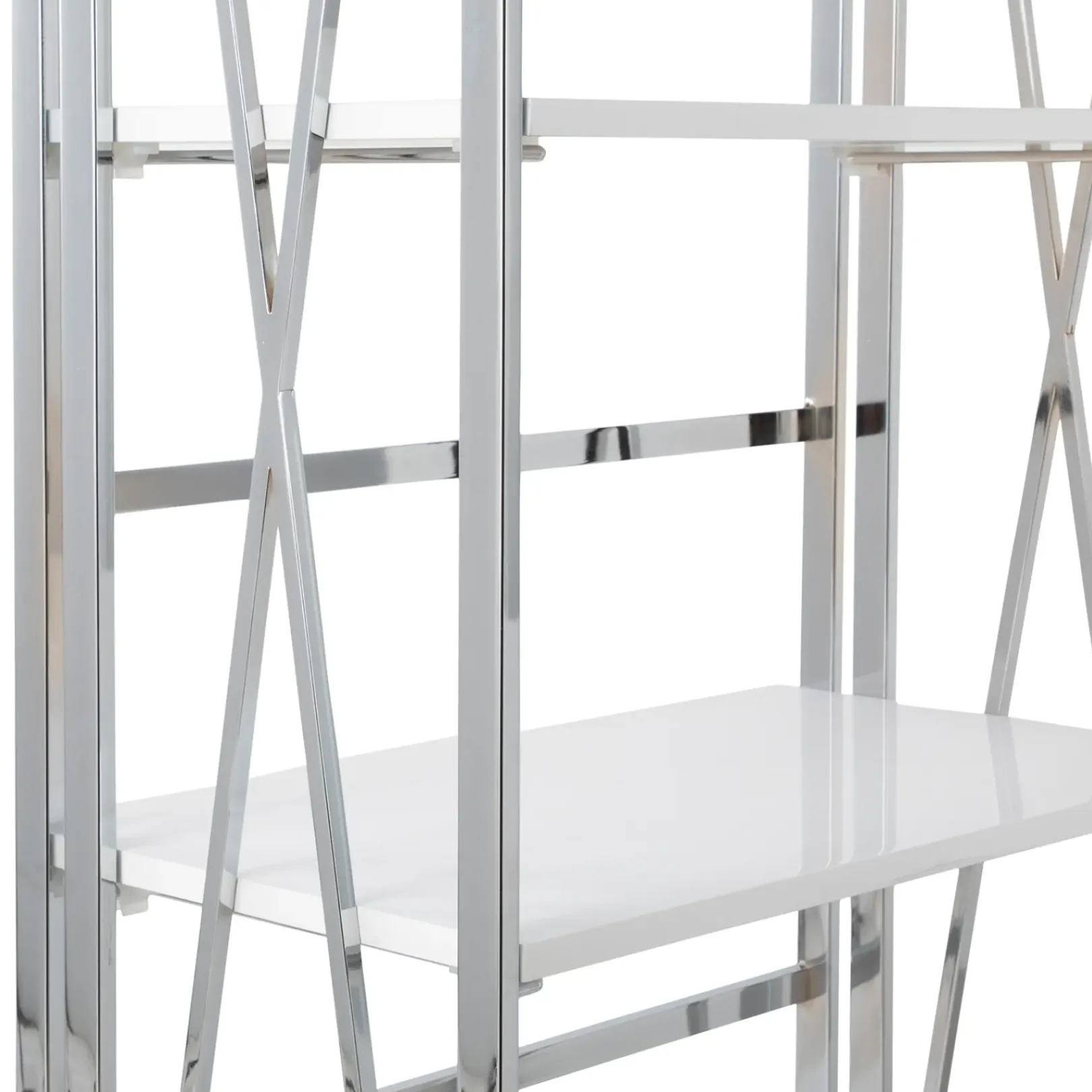 Clearance Laila Ali Astrid Chrome Bookshelf Promotion Office