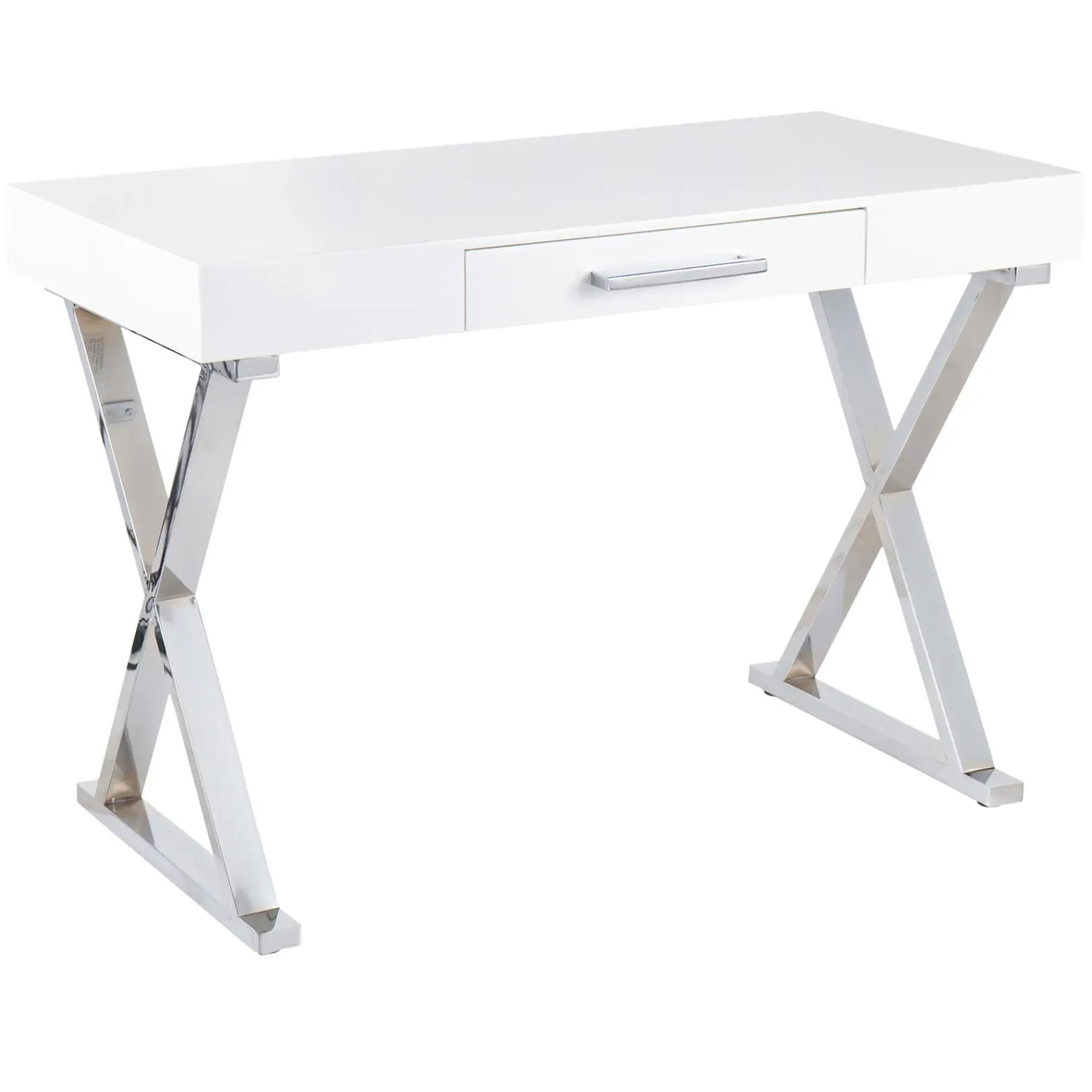 Discount Laila Ali Astrid Chrome Desk Bargain Sale Office