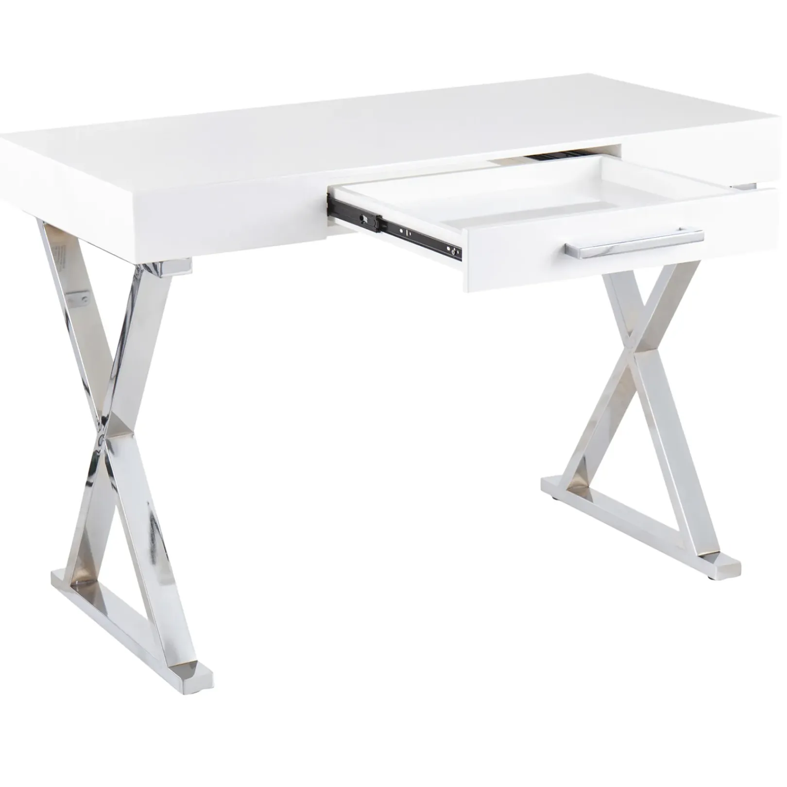 Discount Laila Ali Astrid Chrome Desk Bargain Sale Office