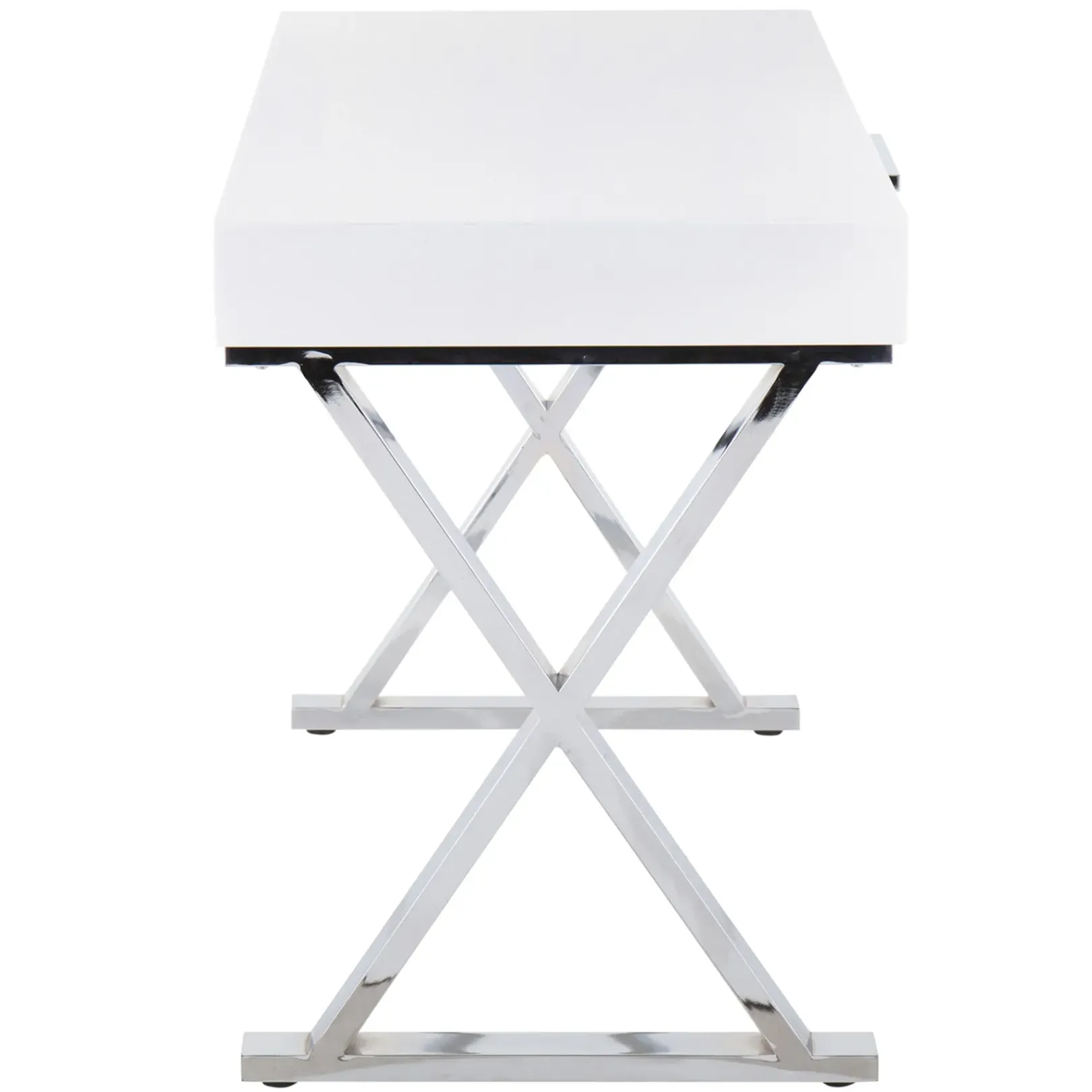 Discount Laila Ali Astrid Chrome Desk Bargain Sale Office