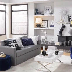 Sale Laila Ali Harlowe Track Arm Sofa Grey Fashion Sofas & Settees & Loveseats