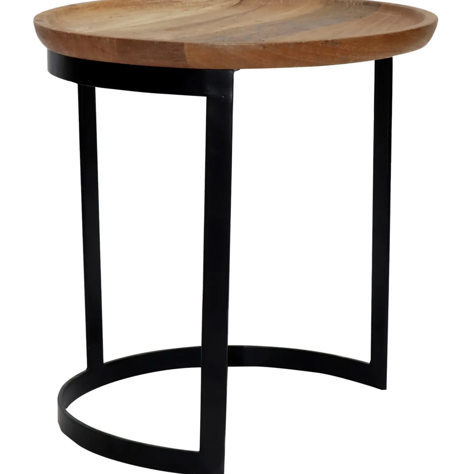 Clearance Mango Wood Top Side Table With Metal Base, Small Gift Selection Accent Tables