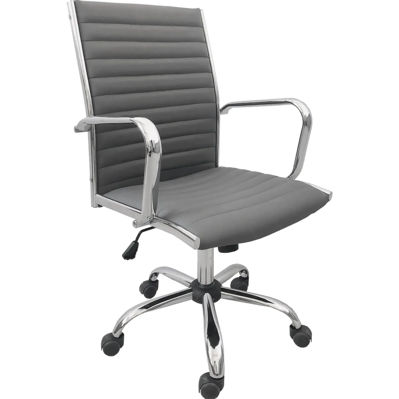 Outlet Maxwell Adjustable Faux Leather Office Chair, Grey Bargain Sale Office
