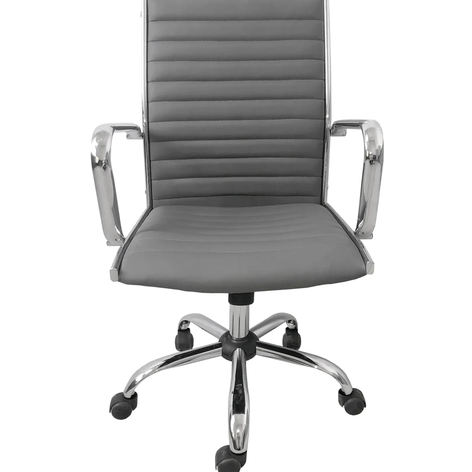 Outlet Maxwell Adjustable Faux Leather Office Chair, Grey Bargain Sale Office