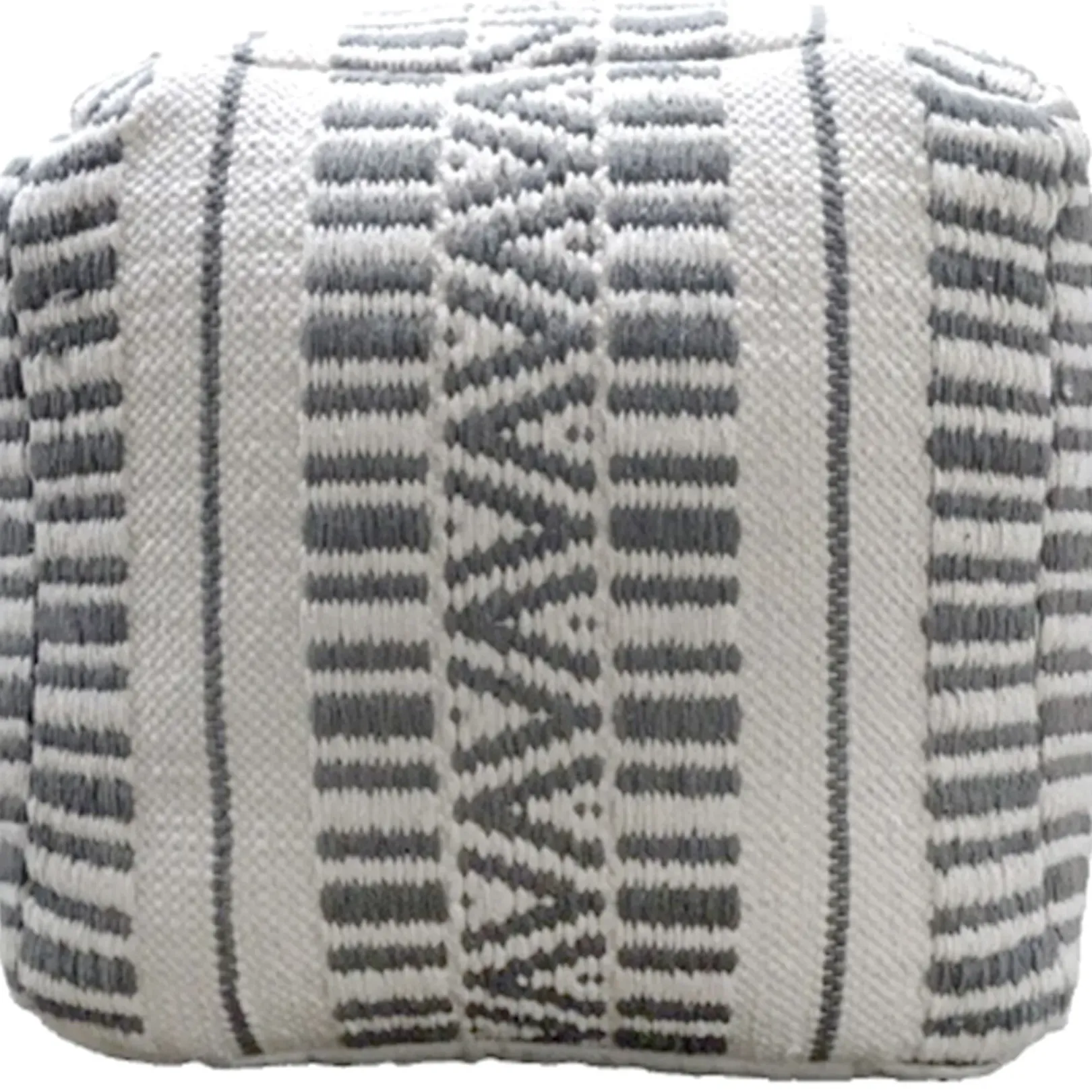 Hot Maya Handwoven Striped Square Pouf Flash Sale Ottomans & Poufs