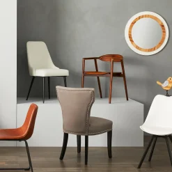 Sale Mereen Ivory Upholstered Dining Chair Promotion Dining Chairs & Benches