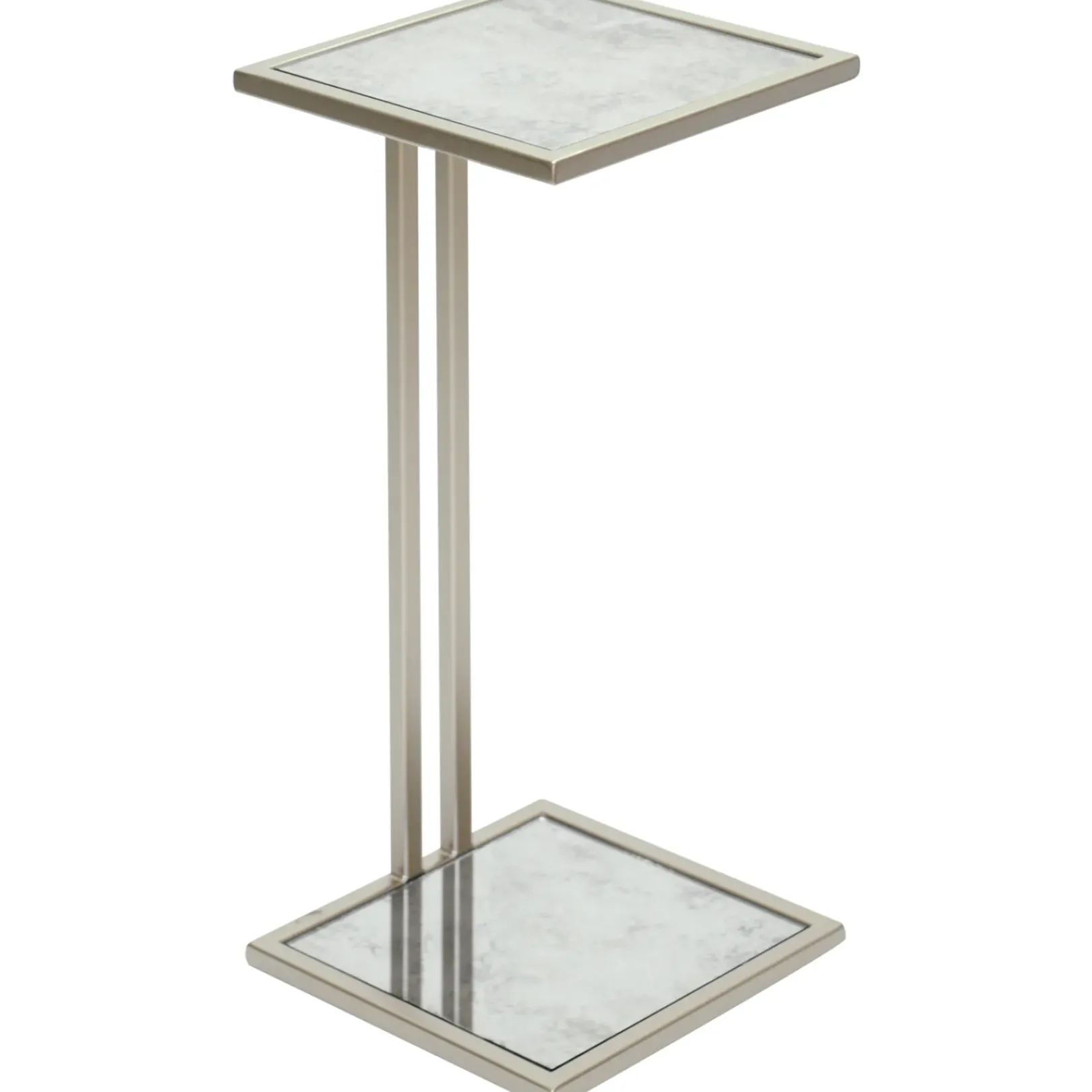 Clearance Mirrored Gold Metal Drink Table Less Expensive Accent Tables