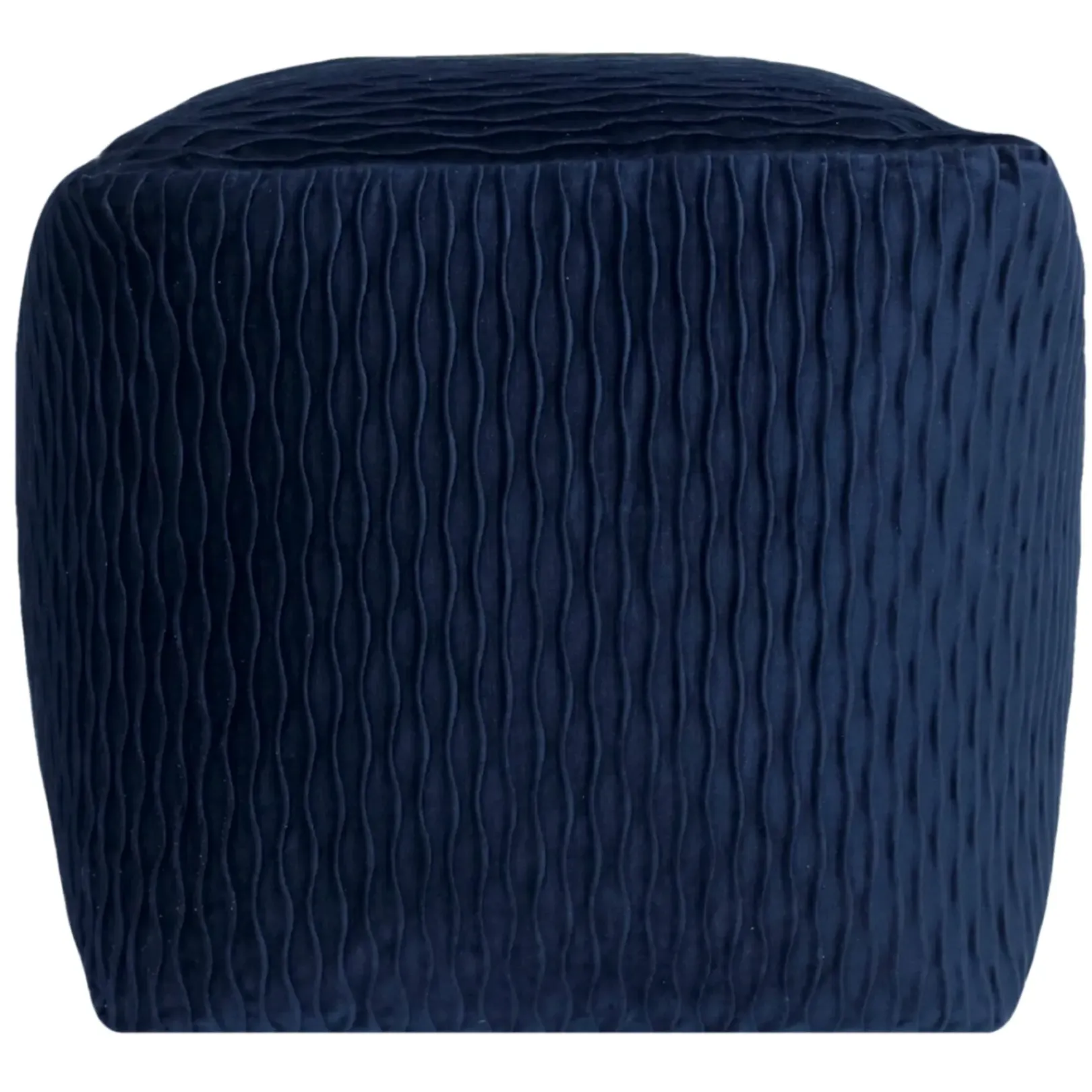 New Navy Ripple Pouf Gift Selection Ottomans & Poufs