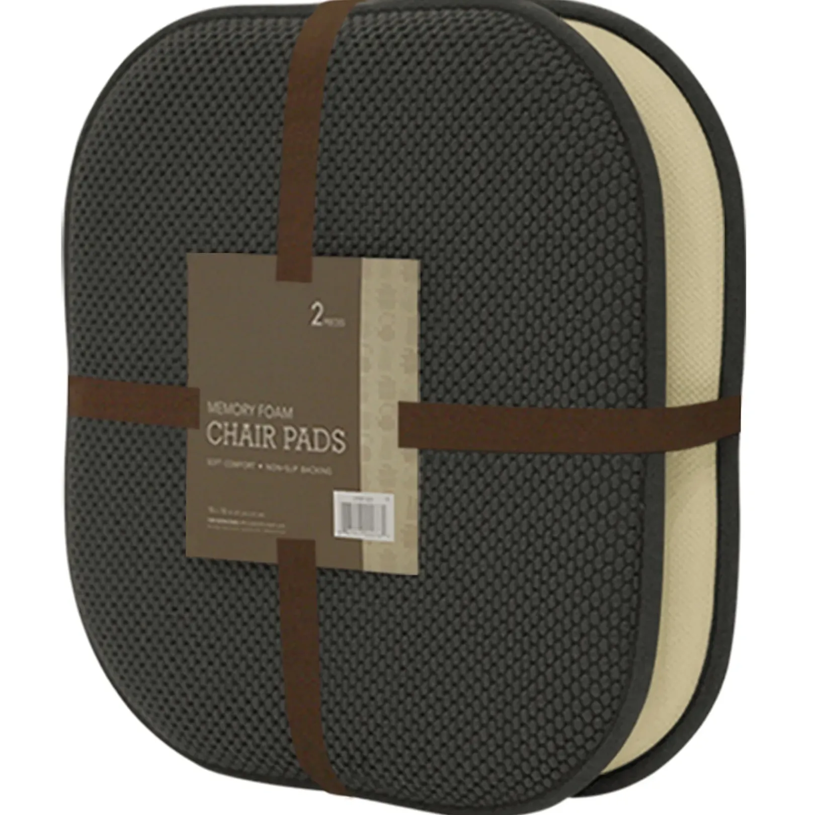 Discount 2-Pack Grey Memory Foam Chair Pads Discount Online Dining Chair Cushions & Pads