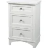 New Rachel White 3 Drawer Wood Cabinet Gift Selection Bedroom