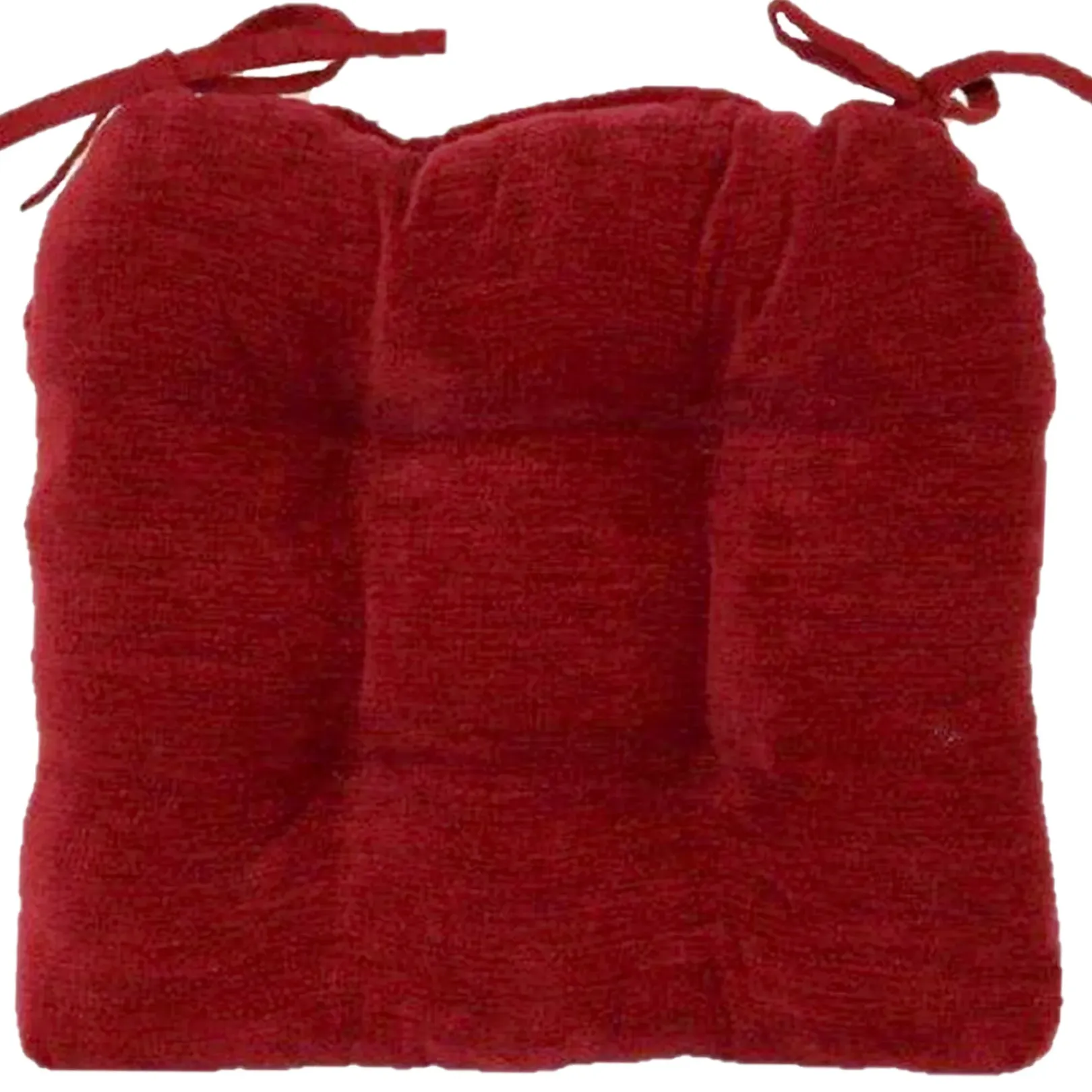New Reese Chenille Red Chair Pad Good Quality Dining Chair Cushions & Pads